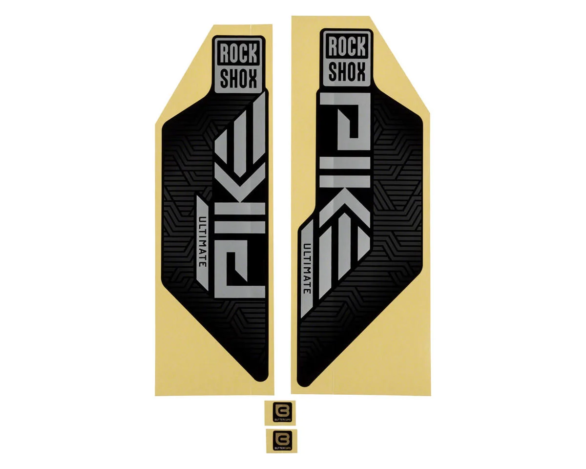 RockShox Fork Decal Kit (Pike Ultimate) (Matte Silver Foil For Gloss Black) (27.5/29") (2023+)